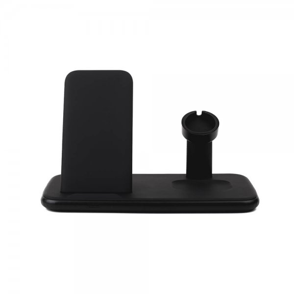 Gear Trådløs Trippel QI Lader Mobil/Watch/Airpods 20W Svart