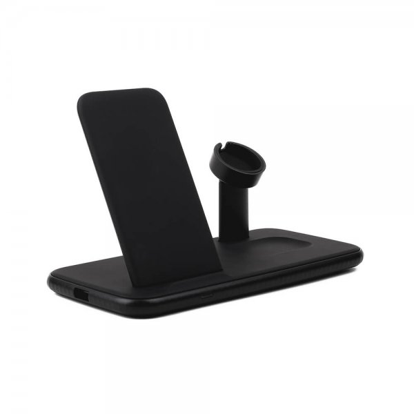 Gear Trådløs Trippel QI Lader Mobil/Watch/Airpods 20W Svart