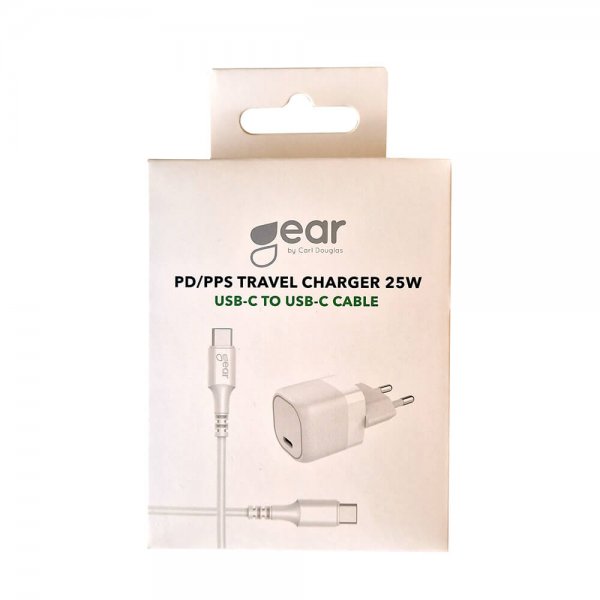 Gear Lader 1xUSB-C PD/PPS 25W Kabel USB-C-USB-C 1m.