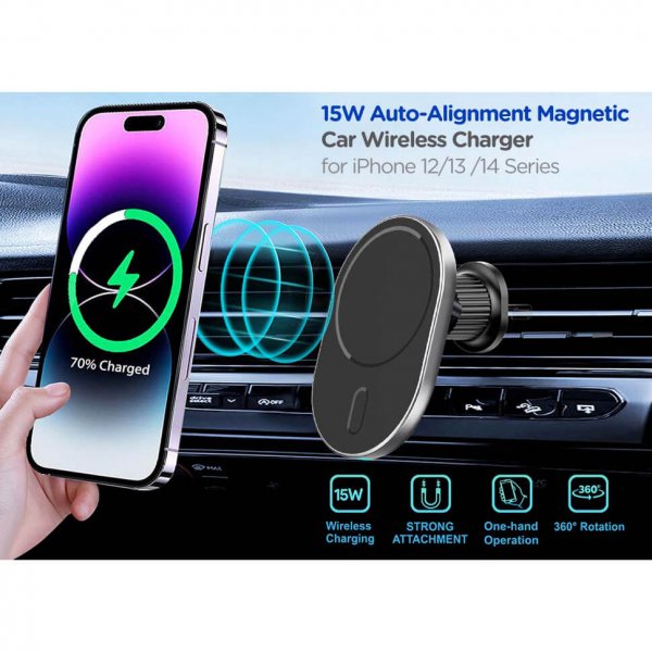Gear MagSerie Telefonholder Airvent MagSafe-lading 15W