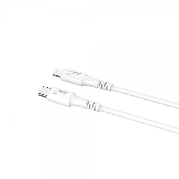 Gear Kabel Lightning till USB-C MFI 0.5m Hvit