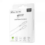 Gear Kabel Lightning till USB-C MFI 0.5m Hvit