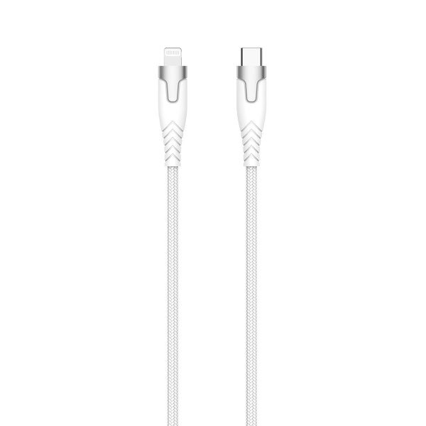 Gear Kabel Kevlar USB-C /Lightning 1.5m Hvit