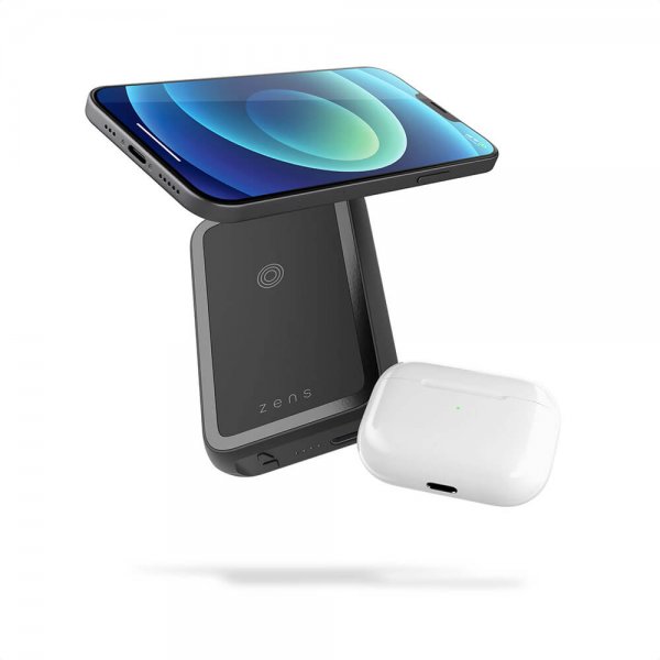 Zens Magnetic Dual Powerbank with stand