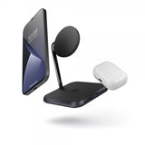 Zens Trådlös Laddare 3in1 Alu 10W Qi Fast Charge MagSafe