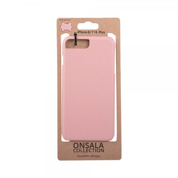 Onsala iPhone 6/6S Plus/iPhone 7 Plus/iPhone 8 Plus Deksel Ekte Skinn Rosa