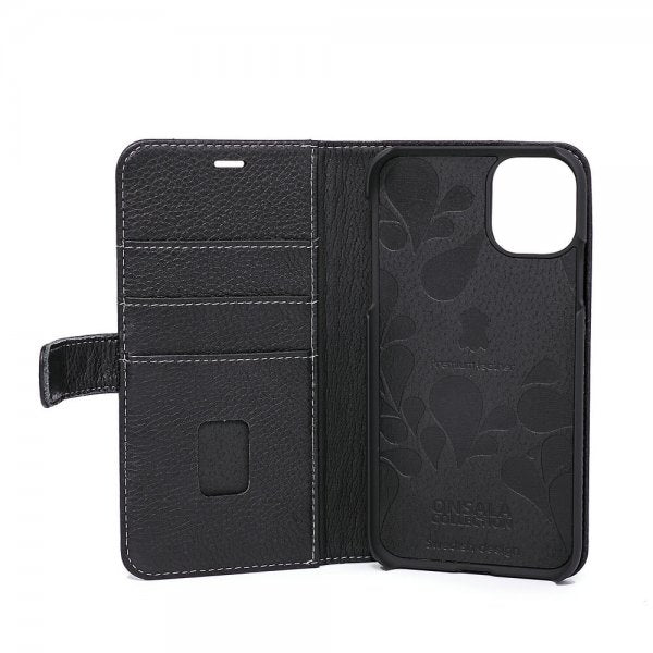 Onsala iPhone 11 Etui Ekte Skinn Svart