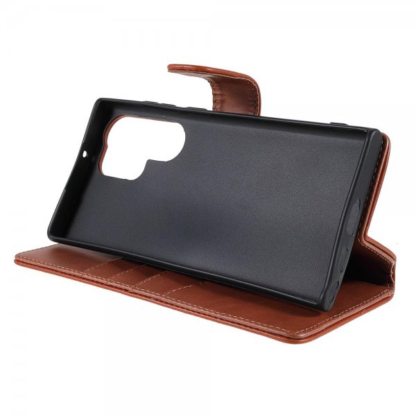 Nordic Covers Samsung Galaxy S22 Ultra Etui Essential Leather Maple Brown