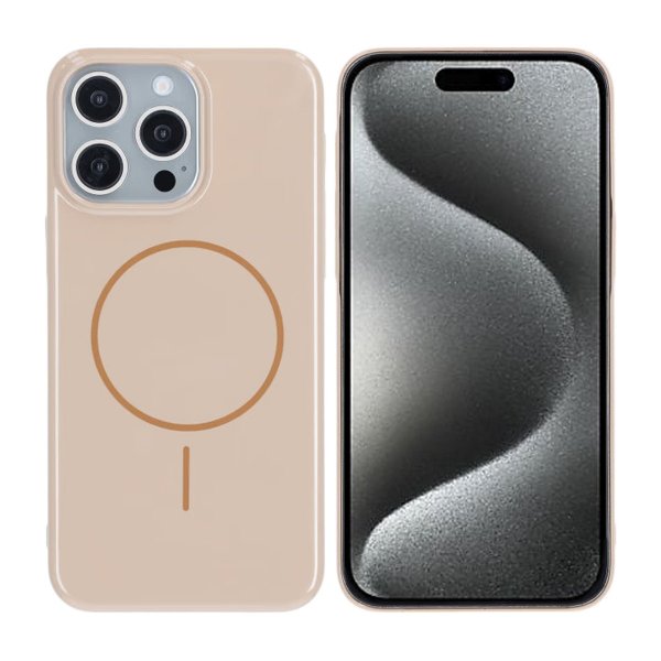 iPhone 15 Pro Max Deksel TPU MagSafe Glatt Gull