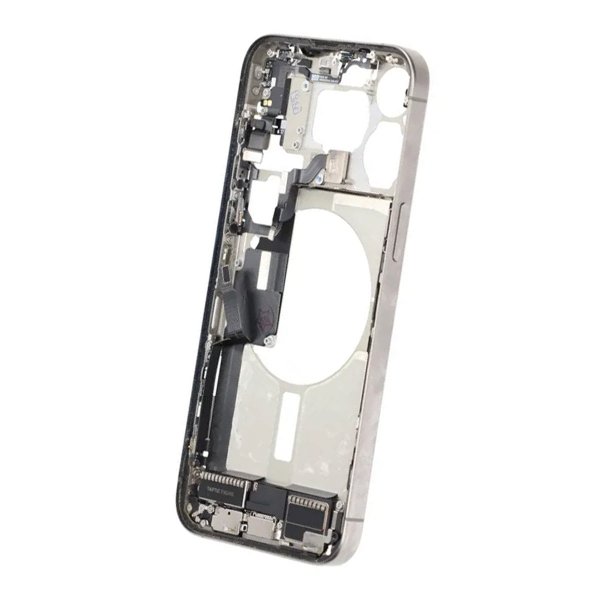 Midtramme med smådeler for iPhone 15 Pro Max - Naturlig Titan OEM
