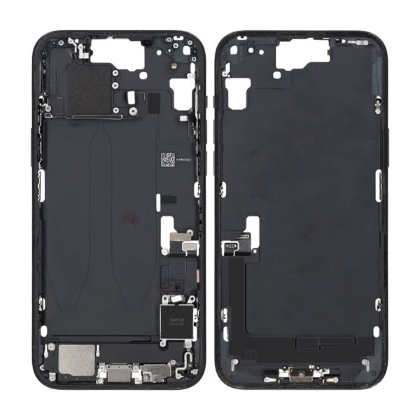 Midtramme med smådeler for iPhone 15 Plus - Svart OEM