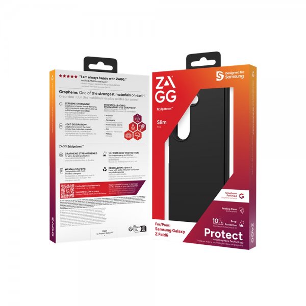 Zagg Samsung Galaxy Z Flip 6/Flip 7 FE Deksel Bridgetown Svart