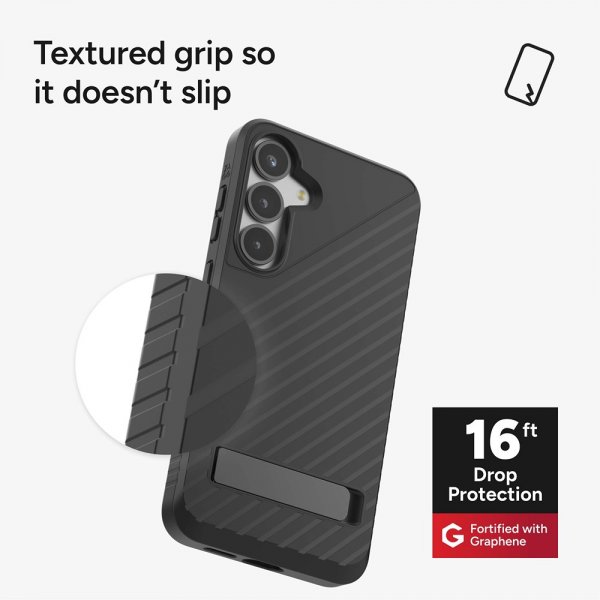 Zagg Samsung Galaxy S25 Plus Deksel Denali Kickstand Svart