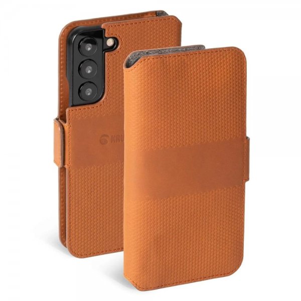 Krusell Samsung Galaxy S22 Plus Etui Leather PhoneWallet Cognac