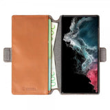 Krusell Samsung Galaxy S22 Ultra Etui Leather PhoneWallet Cognac