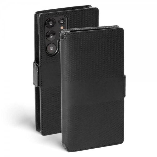 Krusell Samsung Galaxy S22 Ultra Etui Leather PhoneWallet Svart