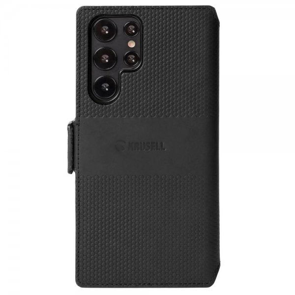 Krusell Samsung Galaxy S22 Ultra Etui Leather PhoneWallet Svart