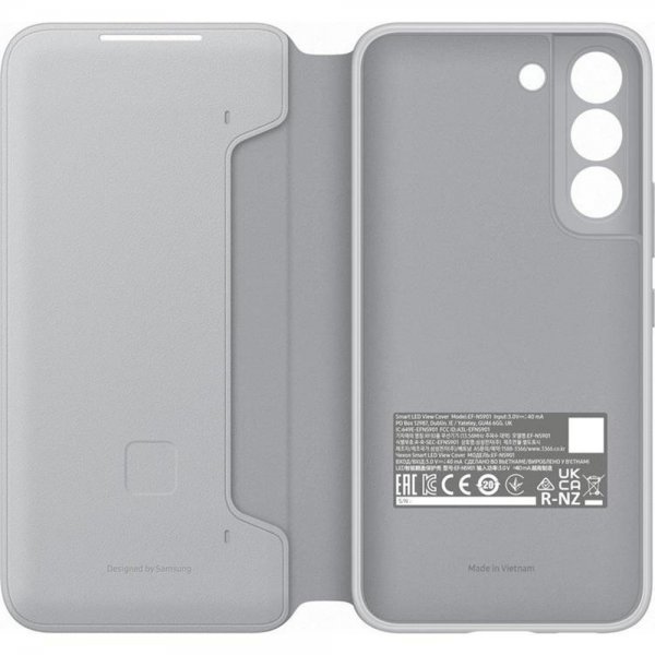 Samsung Original Galaxy S22 Plus Etui Smart LED View Cover Light Gray