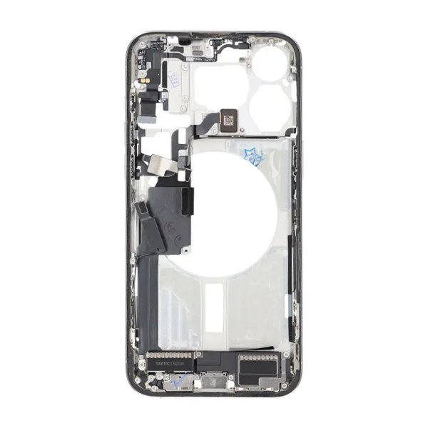 Midtramme med smådeler for iPhone 15 Pro Max - Hvit Titan OEM