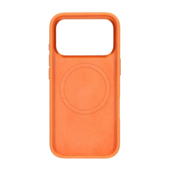 iPhone 17 Pro Deksel Silikon MagSafe Stativ Oransje