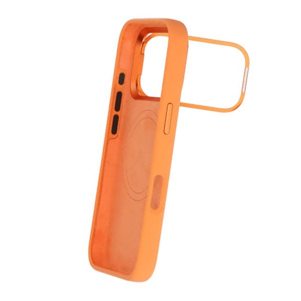 iPhone 17 Pro Deksel Silikon MagSafe Stativ Oransje