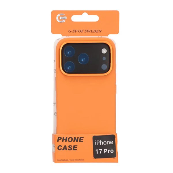 iPhone 17 Pro Deksel Silikon MagSafe Stativ Oransje