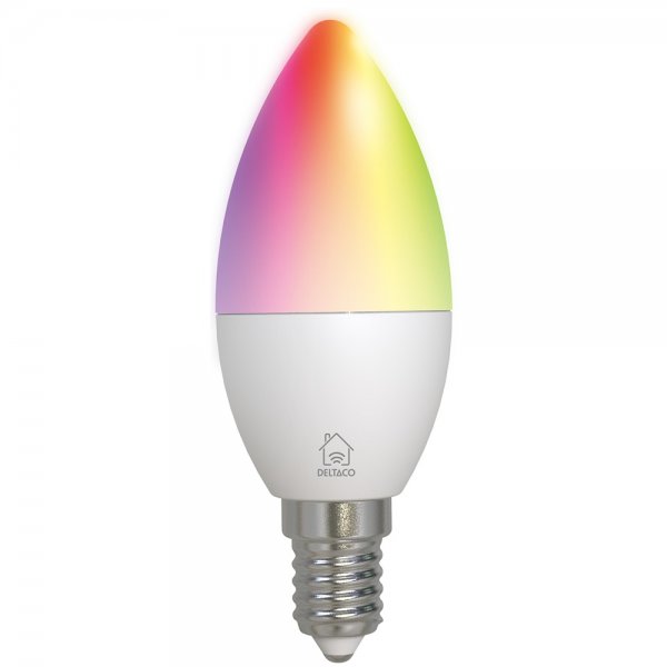 Deltaco Smart Home LED-lampe E14 RGB WiFi 4.9W