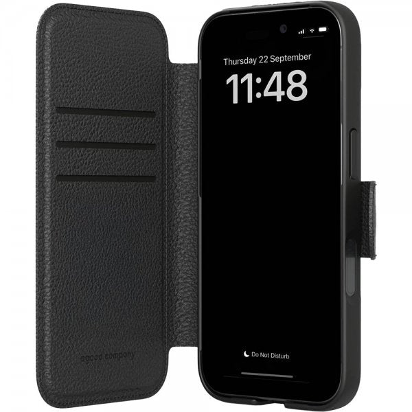 agood company iPhone 17 Etui Sirkulært Lommeboketui Svart