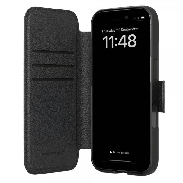 agood company iPhone 17 Pro Etui Sirkulært Lommeboketui Svart