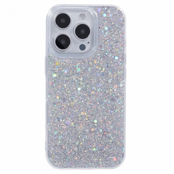 Nordic Covers iPhone 16 Pro Deksel Sparkle Series Stardust Silver