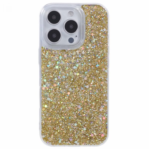 Nordic Covers iPhone 16 Pro Deksel Sparkle Series Citrine Gold