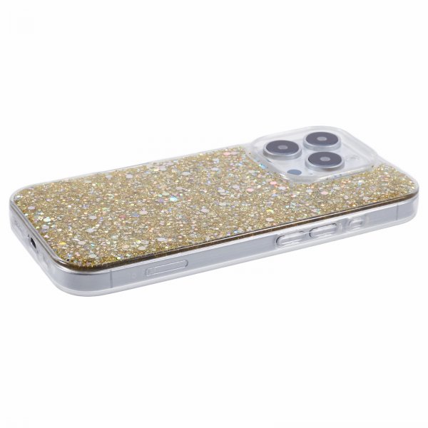 Nordic Covers iPhone 16 Pro Deksel Sparkle Series Citrine Gold