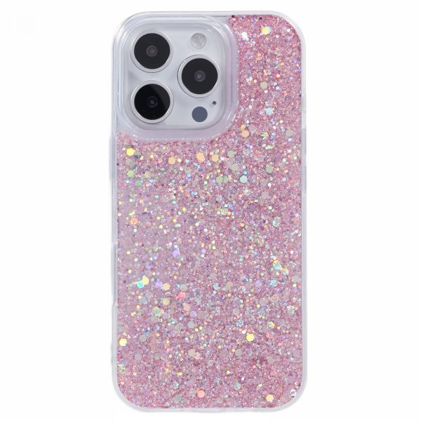 Nordic Covers iPhone 16 Pro Deksel Sparkle Series Blossom Pink