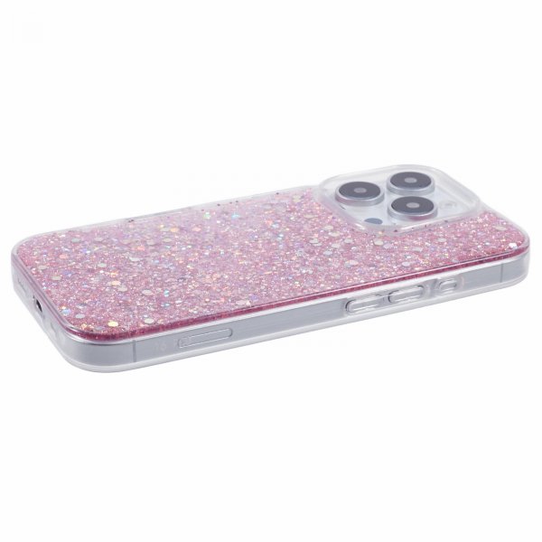 Nordic Covers iPhone 16 Pro Deksel Sparkle Series Blossom Pink