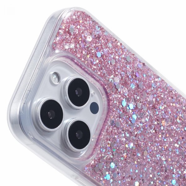 Nordic Covers iPhone 16 Pro Max Deksel Sparkle Series Blossom Pink