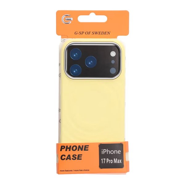 iPhone 17 Pro Max Deksel Silikon MagSafe Gul