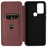 TCL 30E/30 SE/305/306 Etui Karbonfibertekstur Brun