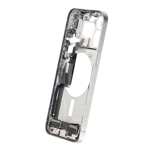 Midtramme med smådeler for iPhone 15 Pro Max - Hvit Titan OEM