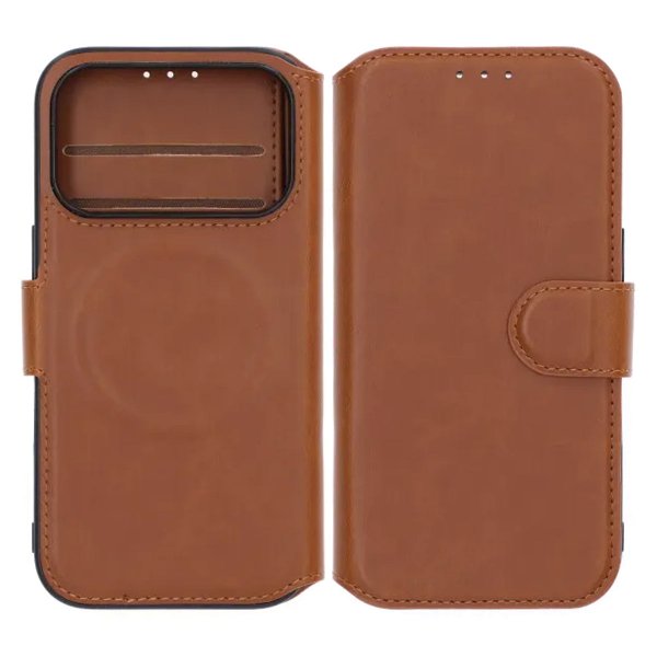 Rvelon iPhone 17 Pro Etui 4 Kortlomme MagSafe Brun
