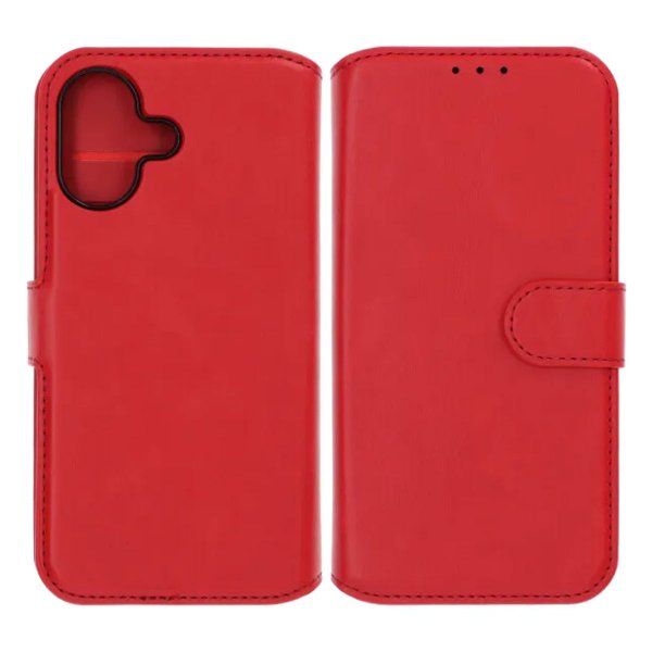 Rvelon iPhone 17 Etui 4 Kortlomme Avtakbart deksel Rød