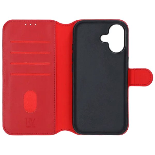 Rvelon iPhone 17 Etui 4 Kortlomme Avtakbart deksel Rød