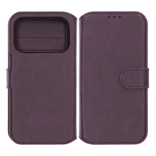 Rvelon iPhone 17 Pro Etui 4 Kortlomme Avtakbart deksel Lilla