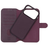 Rvelon iPhone 17 Pro Etui 4 Kortlomme Avtakbart deksel Lilla