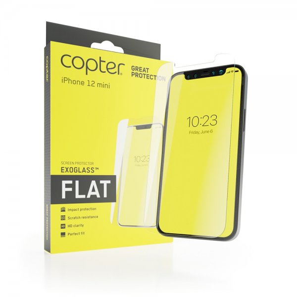 Copter iPhone 12 Mini Skjermbeskytter ExoGlass Flat