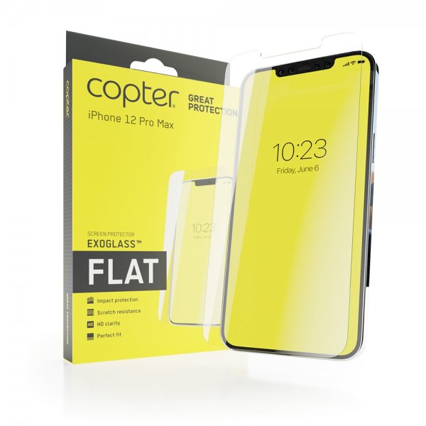 Copter iPhone 12 Pro Max Skjermbeskytter ExoGlass Flat