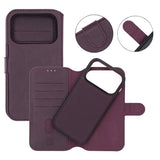 Rvelon iPhone 17 Pro Max Etui 4 Kortlomme Avtakbart deksel Lilla