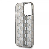 Karl Lagerfeld iPhone 14 Pro Deksel Monogram Vertical Stripe Svart