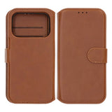Rvelon iPhone 17 Pro Max Etui 4 Kortlomme Avtakbart deksel Brun