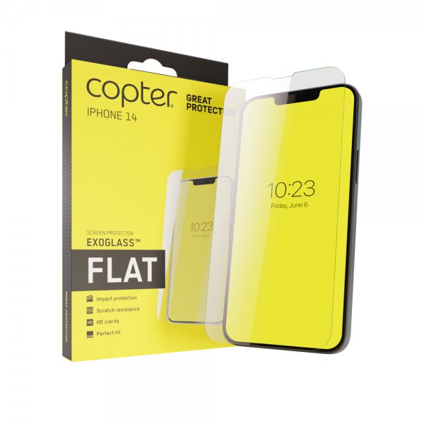 Copter iPhone 14 Skjermbeskytter Exoglass Flat