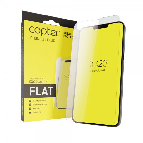 Copter iPhone 14 Plus Skjermbeskytter Exoglass Flat